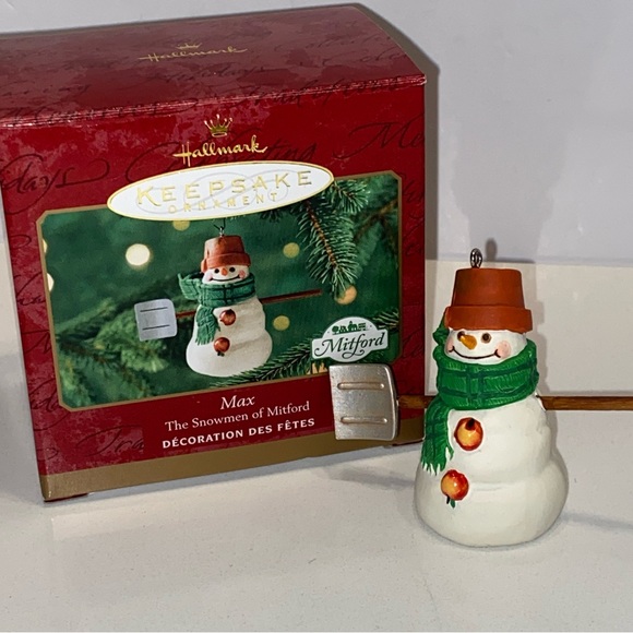 Vintage Hallmark Ornament MAX THE SNOWMEN OF MITFORD 2000 with Box - Picture 2 of 4